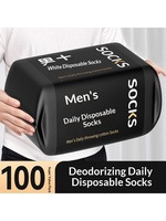 Chaussettes d'entraînement jetables unisexes longues anti-odeur à motif uni pour usage quotidien