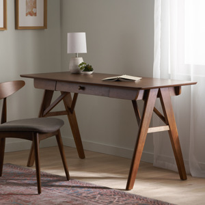 Wood Desk With <b>Drawers</b> <b>Small</b> Computer Desk For Home Office Study Work Student PC Desk - Product Image 5