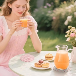 Juego de 8 Posavasos de Madera Rosa con Soporte - Regalos de Cumpleaños para Mujeres - Product Image 6