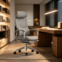 Nouvelle Chaise de Bureau Exécutive Ergonomique à Dossier Haut et Réglable, Modèle 2026, Entièrement en Maille, Design Moderne