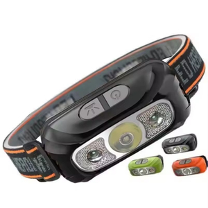 Lampe frontale LED tactique noire portable à induction par ondes, rechargeable par USB, en ABS, pour course nocturne et pêche – Offre spéciale - Product Image 2