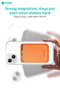 COTECi Portafoglio Magnetico Personalizzato da Viaggio Magsafe Arancione Porta Carte in Pelle PU con Magnete per <span class=keywords><strong>iPhone</strong></span> 17 <span class=keywords><strong>Pro</strong></span> <span class=keywords><strong>Pro</strong></span> <span class=keywords><strong>Max</strong></span> - Product Image 5