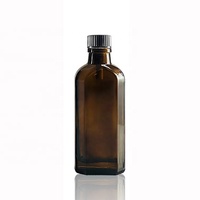 Bernsteinfarbene Sechseckige Glasflasche mit Schwarzem Schraubverschluss Leere Braune Glasflasche für Wein, Sirup und Getränkeverpackung
