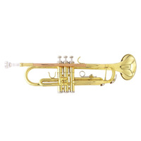 Gold Lacquer BB Trumpet 3-Piston Beginner-Friendly Brass Musical Instrument Professional for Band Performance Practice