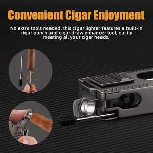 Vente chaude coupe-vent Portable élégant multifonctionnel 5-en-1 allume-cigare - Product Image 6