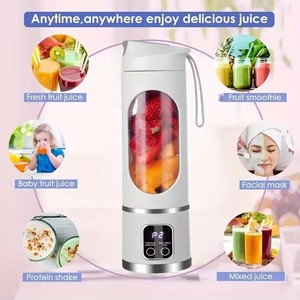 Blender et presse-agrumes portables alimentés par USB avec écran numérique, lames <span class=keywords><strong>en</strong></span> <span class=keywords><strong>acier</strong></span> <span class=keywords><strong>inoxydable</strong></span>, grande capacité - Product Image 5