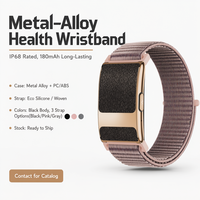 Gelang Pintar Tanpa Layar Warna Rose Gold dengan Tali Kepang Tahan Keringat Nyaman Dipakai, Gelang Pintar Tanpa Layar untuk Penggunaan Sehari-hari di Kantor