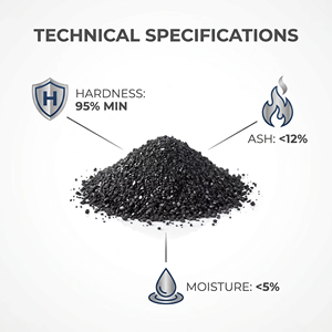 Carbón Activado Granular Ecológico a Base de Carbón, 100% Puro, Certificado ISO 9001, <span class=keywords><strong>para</strong></span> Filtración de <span class=keywords><strong>Agua</strong></span> de Piscinas, Eliminación de <span class=keywords><strong>Cloro</strong></span> - Product Image 1