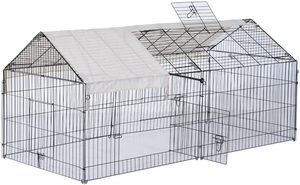 Kapaklı siyah Metal tel tavuk kafesi, tavuk açık kafes köpek kafesi - Product Image 2