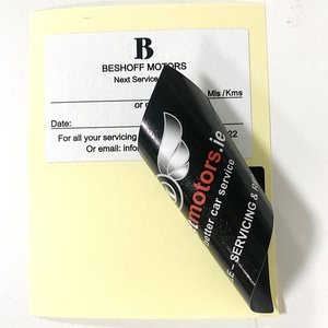 Özel araba bakım istemi çift taraflı etiket kilometre tarihi yağ değişimi hatırlatma bakım etiket baskı - Product Image 2