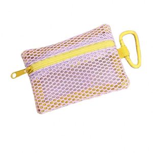 Transparent Mesh <b>Makeup</b> Bag, Portable Cosmetic Pouch with Zipper,Flat Design <b>for</b> Toiletries and <b>Makeup</b> <b>Storage</b> - Product Image 2