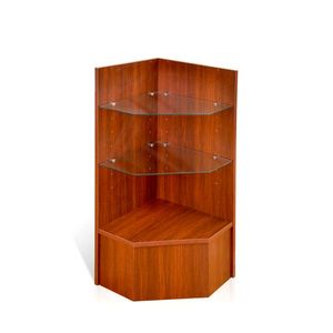 Elegante <span class=keywords><strong>Vitrina</strong></span> <span class=keywords><strong>Esquinera</strong></span> Pentagonal Blanca con Estantes de Vidrio - Product Image 2