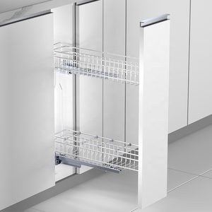 Accessoires de cuisine au design moderne, étagère coulissante pour armoire, panier de rangement pour épices en fil de fer SUS 304, organisateur de bouteilles d'épices - Product Image 3