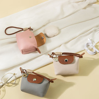 Meilleures ventes : Mini sac boulette color block avec porte-clés, pendentif, pour rangement rouge à lèvres, écouteurs et clés de voiture, vente en gros