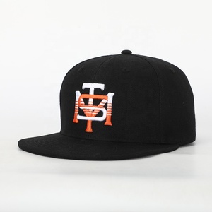 Bán Sỉ 6 Tấm Mũ Lưỡi Trai Vành Phẳng Cho Nam Chất Lượng Cao Theo Yêu Cầu Mũ Lưỡi Trai Hip Hop Acrylic Màu Đen Thêu Logo 3D - Product Image 1