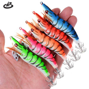 5Pcs Fishing Lure luminoso Squid Jig Hook gamberetti in legno esche da <span class=keywords><strong>pesca</strong></span> <span class=keywords><strong>artificiali</strong></span> polpo <span class=keywords><strong>seppie</strong></span> gamberetti Hard Fishing Bait - Product Image 2
