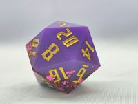 Ensemble de dés polyédriques en résine dorée personnalisés, 7 pièces, pour jeux de société Dragons et donjons