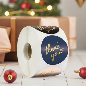 Autocollants de cercle en vinyle imperméables auto-adhésifs personnalisés personnalisés pour cadre photo et rouleaux d'emballage cadeau bougie - Product Image 4