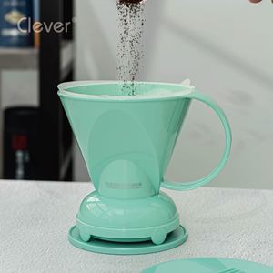 Jarra Trapezoidal Verde Crema Antiderrames y Antideslizante de 500 ml para Hotel de Lujo, Equipo de Café de Plástico Reutilizable - Product Image 2