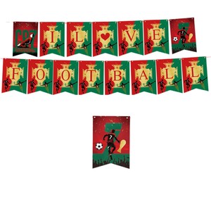 Ensemble de fournitures pour fête de football avec assiettes en papier, gobelets, serviettes et nappe à motif numéro 7 pour la journée de match, anniversaire ou décoration sur le thème du sport - Product Image 5