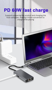 Station d'accueil 6-en-1 personnalisée en usine, hub Type <span class=keywords><strong>C</strong></span> pour téléphone portable <span class=keywords><strong>Apple</strong></span> Huawei HP - Product Image 4