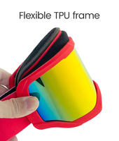 Lunettes de ski personnalisées, protection sportive, lunettes de snowboard OEM, anti-buée, sangles OTG, pas cher en stock, UV400, lunettes de snowboard