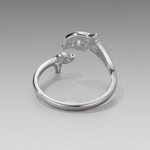 Bague en argent plaqué en forme de renard, design animal vintage, bijoux unisexes à la mode, cadeau pour un usage quotidien - Product Image 2