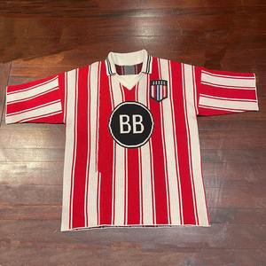 Logotipo de diseño personalizado Ropa deportiva retro Prendas de punto Top de punto de manga corta Camiseta de fútbol Mujeres Hombres <span class=keywords><strong>Jacquard</strong></span> Jerseys de fútbol de punto - Product Image 4