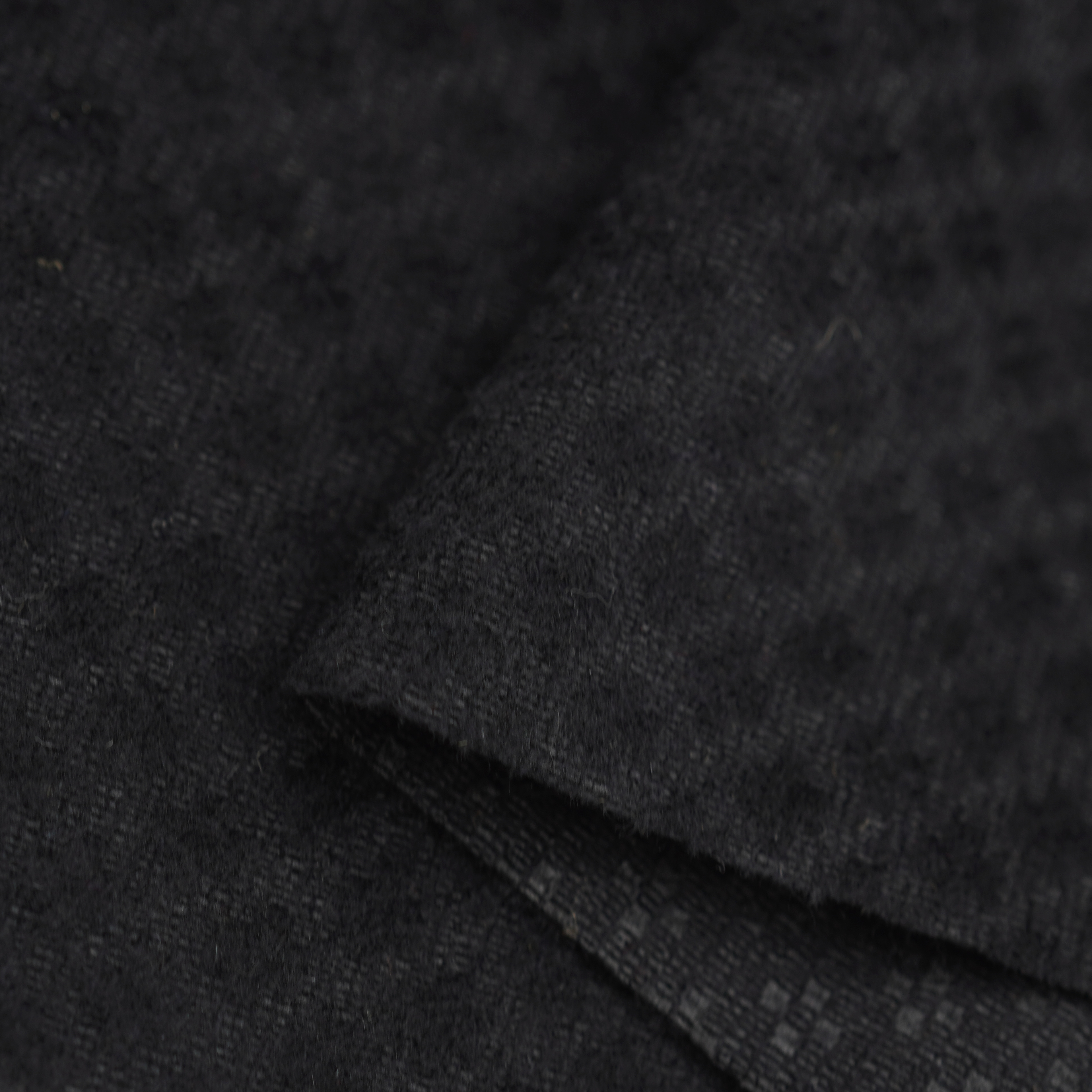 Точечное черное жаккардовое шерстяное пальто, ткань 510 г, толстая весенняя, осенняя и зимняя юбка, шерстяная ткань