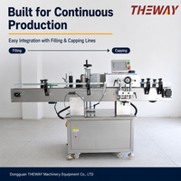 Machine d'étiquetage enveloppante entièrement automatique à moteur électrique et PLC, haute productivité, type rouleau-ruban, pour bouteilles de produits chimiques quotidiens