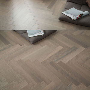 Pavimento in Parquet multistrato a 3 strati in <span class=keywords><strong>rovere</strong></span> a spina di pesce <span class=keywords><strong>grigio</strong></span> marrone per interni - Product Image 6