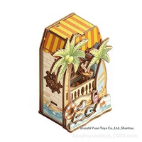 Puzzle 3D en bois unisexe, blocs de construction de maisonnettes, modèle de maison DIY, jouet cadeau, moins de 50 pièces, à partir de 14 ans