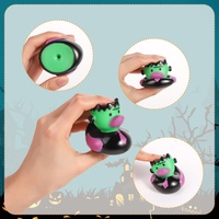 Canards en plastique et caoutchouc pour Halloween, jouets flottants couineurs et sonores, personnalisables avec logo, motif cœur, unisexe, pour enfants, colorés