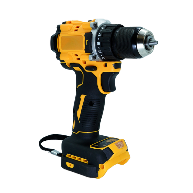 High Power 18V Cordless Drill Driver - Brushless Motor 90Nm Torque Compact Body with LED Light for Job Site & DIY Projects