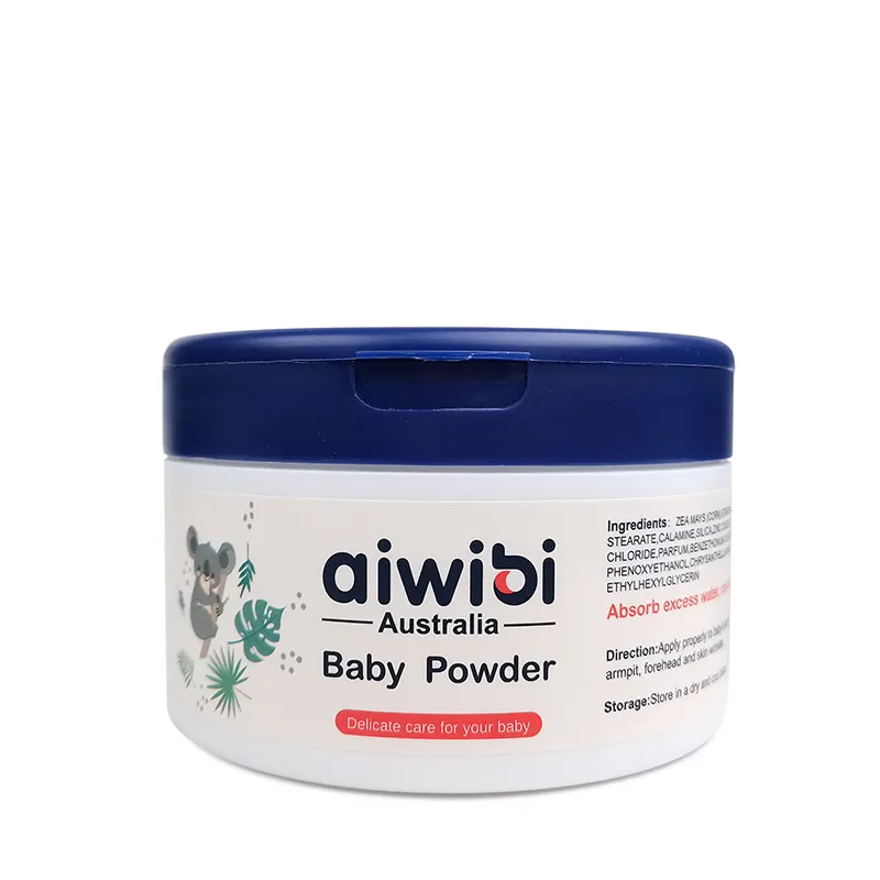 Aiwibi Baby Talcum Powder、Cool and Care、Summer Baby Prickly Heat Powderクールでかゆみを和らげるセーフコーンパウダー