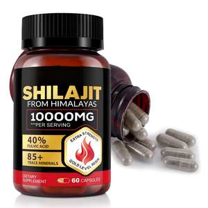 100% Natuurlijke Organische Non-Gmo Zonder Toegevoegde Suiker Fulvinezuur 85 Sporenmineralen Pure Himalayan Shilajit Capsule Volwassen Mannen Vrouwen 60 - Product Image 2