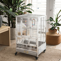 Cage à oiseaux classique de luxe, portable, antirouille et respirante, pour l'intérieur