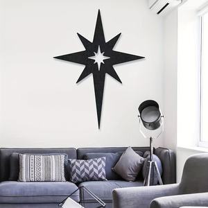 1 pièce, art mural en métal doré, étoile de Bethléem, étoile en métal, décoration de la maison, décoration esthétique de la pièce, arts métalliques décoratifs, cadeaux religieux - Product Image 1