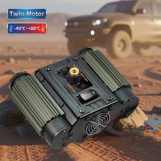 Twin Tractor Heavy Duty Double Mini Pressure Switch Tyre 12V Air Compressor Industrial On Board Air Compressor