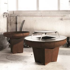 Évents de contrôle de température de BBQ d'arrière-cour de CortenSteel de style moderne pour le combustible de bois de chauffage - Product Image 2