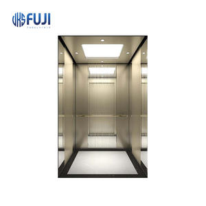 VKSFUJI Champagner Gold 800KG/1000KG Kapazität Personen aufzug MRL Kleiner persönlicher Aufzug für den Büro einsatz Getriebe loser PVC-Boden AC - Product Image 1