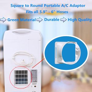 Coupleur de <span class=keywords><strong>tuyau</strong></span> d'échappement de climatiseur portable de 5.9 pouces/6 pouces Connecteur Accessoires de climatisation mobiles Carré à rond - Product Image 3