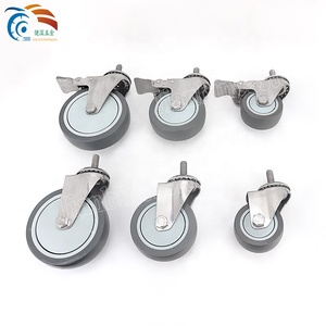 Neues Edelstahl-Schwenkrad 75mm 3 Zoll Industrielles TPR-Lenkrolle mit Bremse - Product Image 6