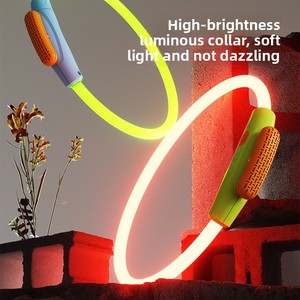 <span class=keywords><strong>Collar</strong></span> Luminoso Reflectante LED Recargable Ajustable de TPU para Perros y Gatos, Uso Nocturno - Product Image 2