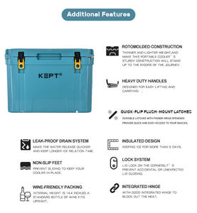 <span class=keywords><strong>Roto</strong></span> kalıplı soğutucu 65QT buz göğüs yalıtımlı soğutma deniz soğutucu kutu kamp avcılık balıkçılık yürüyüş için tekerlekler için seçim - Product Image 3