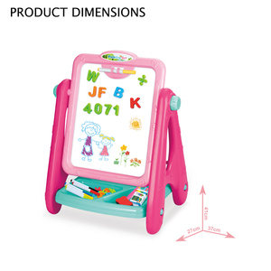 Pädagogisches Kinder-Zeichenbrett-Set mit Doppelseitiger Tafel für Buchstaben und Zahlen - Product Image 5