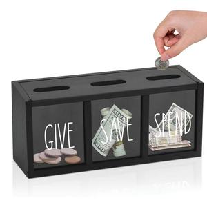 ขายดีกระปุกออมสินทำจากไม้สำหรับเด็กกระปุกออมสินช่วยประหยัดเงินสำหรับของขวัญเด็กของตกแต่งบ้าน - Product Image 6