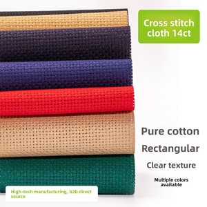 Tissu de broderie en coton 100% 14CT, <span class=keywords><strong>toile</strong></span> <span class=keywords><strong>Aida</strong></span>, <span class=keywords><strong>toile</strong></span> de point de croix, base de broderie à grille colorée, <span class=keywords><strong>toile</strong></span> pour travaux d'aiguille manuels - Product Image 3