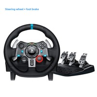 Volant de Course Logitech G29 en Cuir Véritable avec Pédales et Levier de Vitesses Driving Force pour PS5 PS4 PC, Noir, Accessoire de Jeu