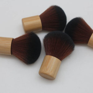 JDK spazzola per trucco Kabuki con manico in bambù naturale caldo spazzola per arrossire la polvere sintetica per capelli - Product Image 3